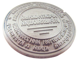Клише печати Врача диаметром 25 мм - полимерное / резиновое
